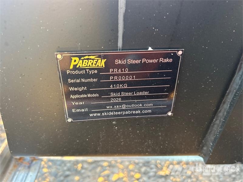 PABREAK PR410 72 in Skid Steer Power Rake (Unused) Rendkészítő