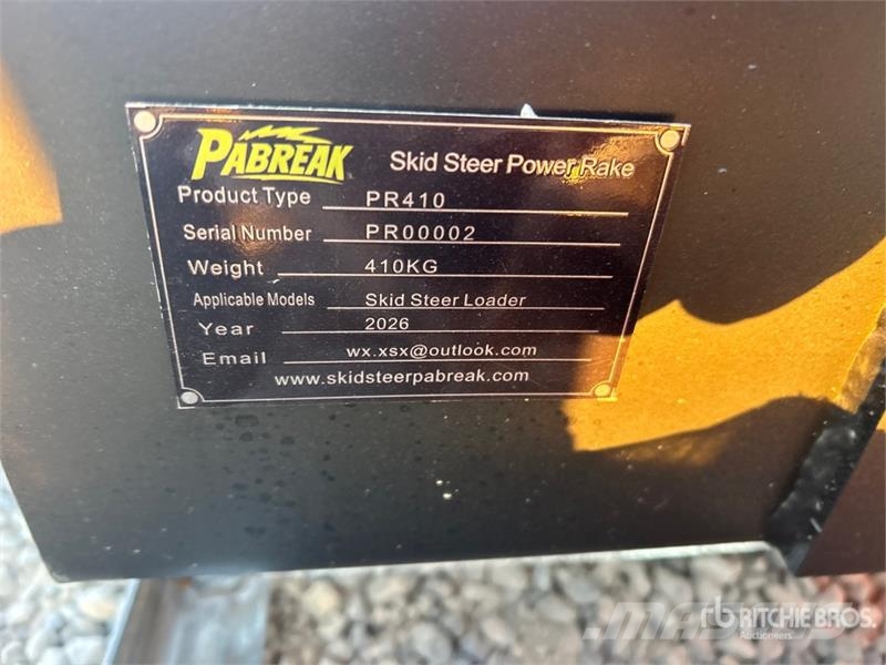  PABREAK PR410 72 in Skid Steer Power Rake (Unused) Rendkészítő