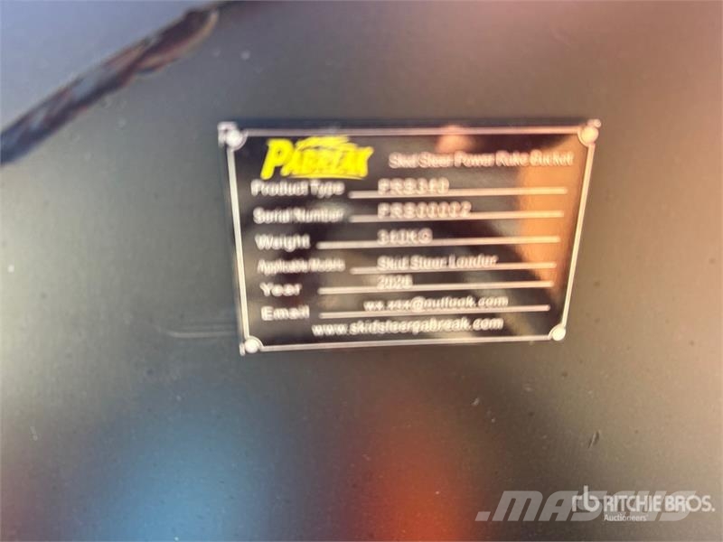 PABREAK PRB340 68 in Power Rake Skid Steer Bucket Buckets
