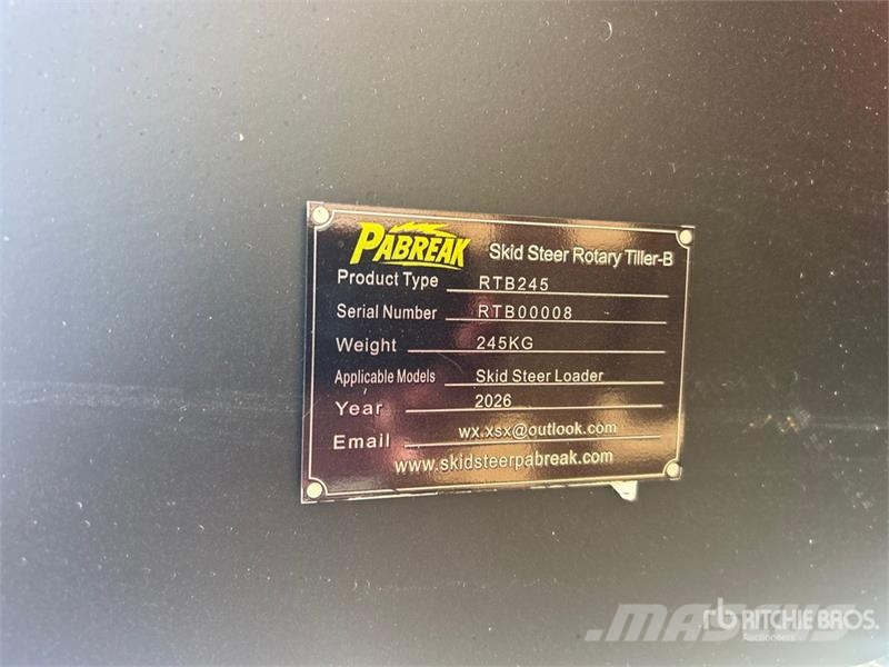 PABREAK RTB245 72 in Skid Steer Tiller (Unused) Power harrows and rototillers
