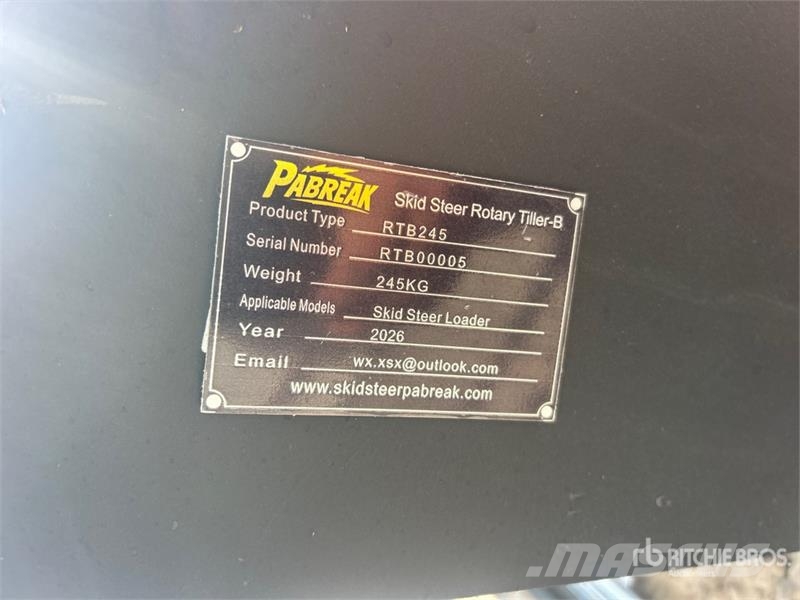 PABREAK RTB245 72 in Skid Steer Tiller (Unused) Randaalid/mullafreesid