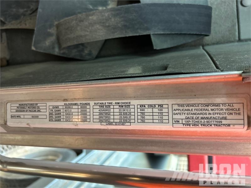 Peterbilt 367 Cabine en interieur