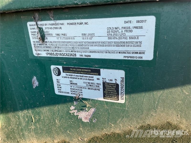 Pioneer Pump SAPP88S12L71 Trailer-Mounted Water Pump Pompe à eau / Motopompe