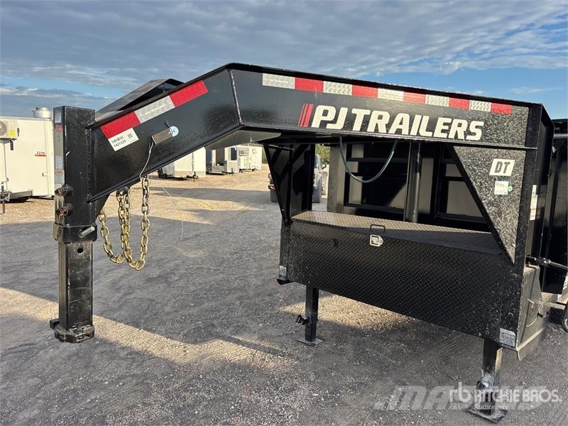 PJ Trailers Trailers DT142 14 ft T/A Gooseneck Dump U Reboques basculantes