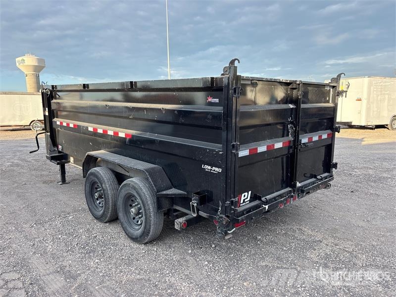 PJ Trailers Trailers DT142 14 ft T/A Gooseneck Dump U Reboques basculantes