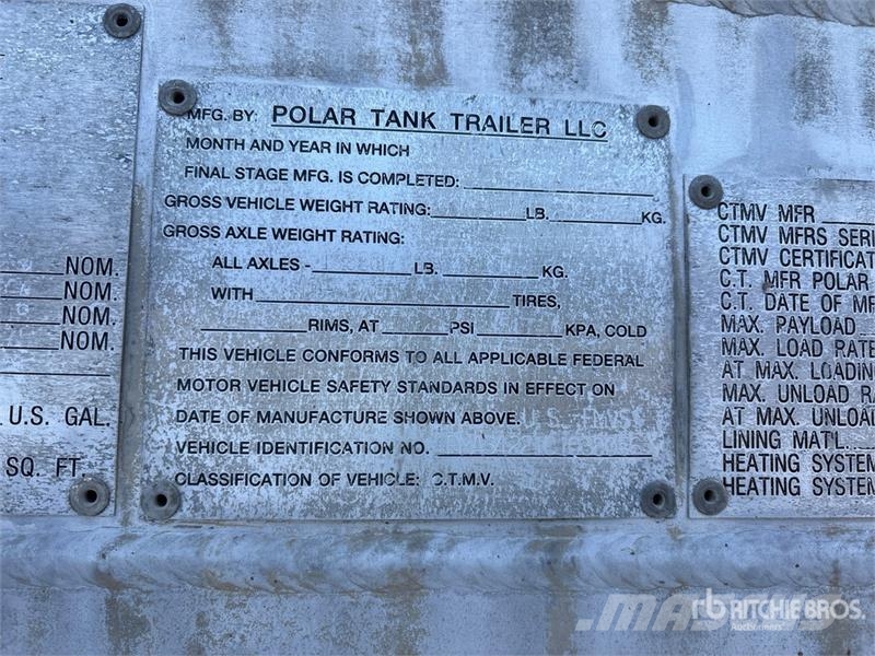 Polar 8400 gal T/A Tanker Trailer 탱커 트레일러