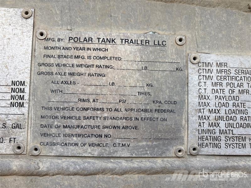 Polar MC407 8400 gal T/A Tanker Trailer مقطورات ذات صهاريج