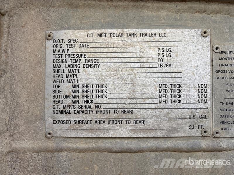 Polar MC407 8400 gal T/A Tanker Trailer مقطورات ذات صهاريج