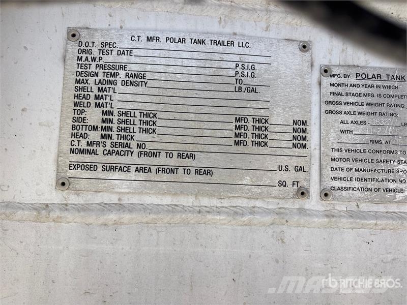 Polar MC407 8400 gal T/A Tanker Trailer Autocisternas