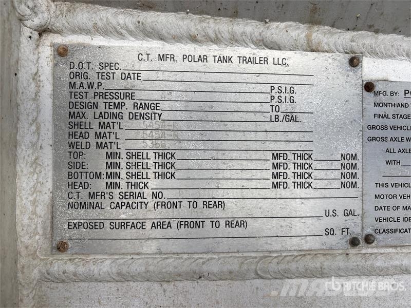 Polar MC407 9210 gal T/A Tanker Trailer Cisternové prívesy