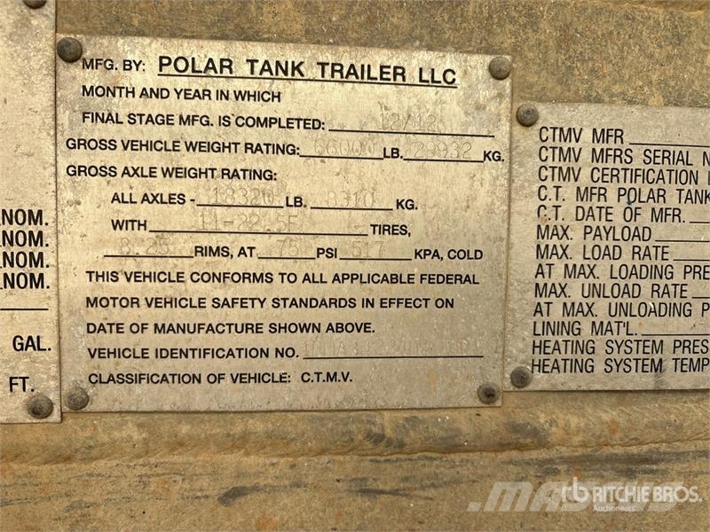 Polar MC407 9240 gal T/A Tanker Trailer Прицепы-цистерны