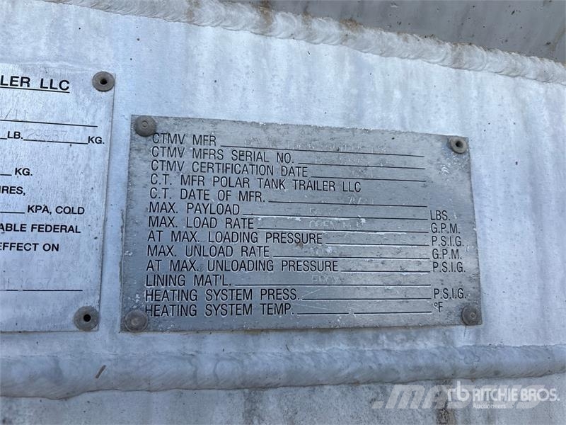 Polar Tank 8400 gal T/A Tanker Trailer 탱커 트레일러