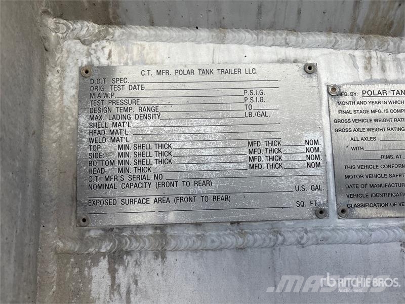 Polar Tank 8400 gal T/A Tanker Trailer Prikolice cisterne