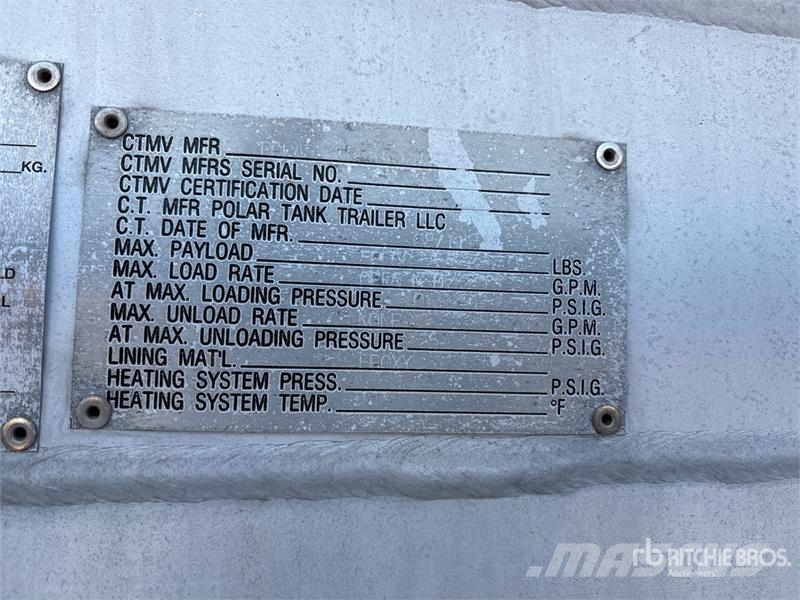 Polar Tank MC407 8400 gal T/A Tanker Trailer 탱커 트레일러