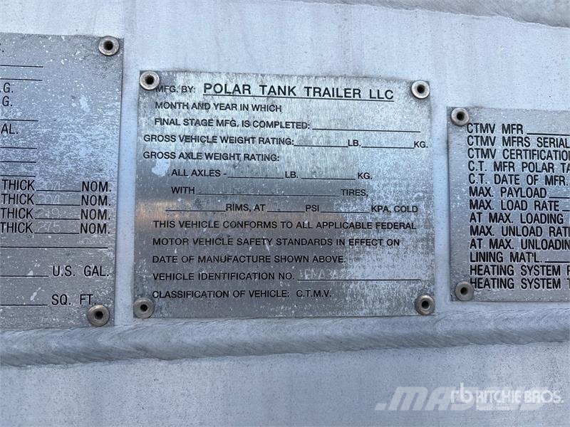 Polar Tank MC407 8400 gal T/A Tanker Trailer 탱커 트레일러