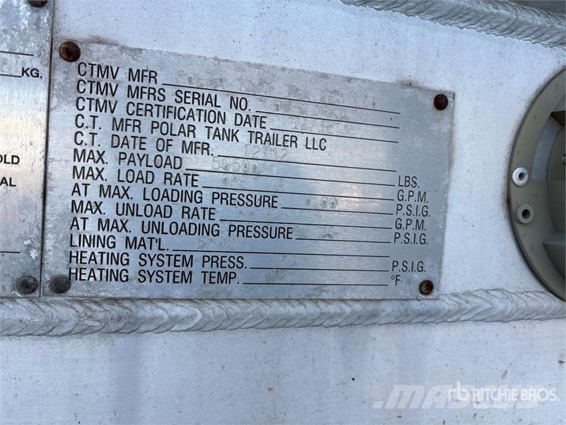 Polar Tank MC407 8400 gal T/A Tanker Trailer 탱커 트레일러