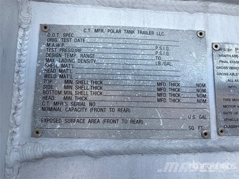 Polar Tank MC407 8400 gal T/A Tanker Trailer 탱커 트레일러