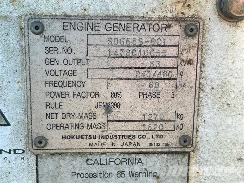Power Pro SDG65S-8C1 63 kVA Mobile Generator Set Generadores diesel