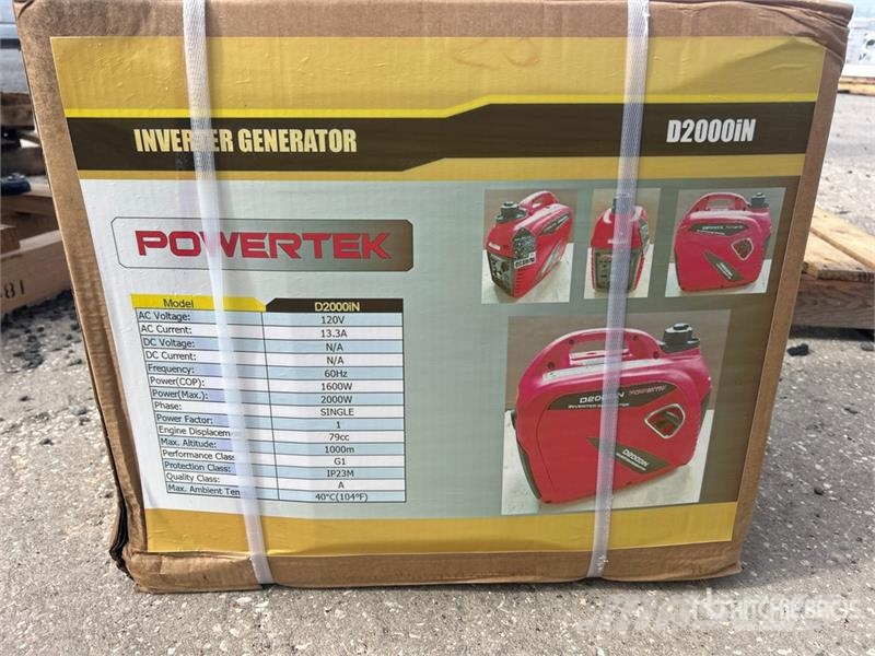 Powertek D2000iN 2.0 kW Portable Generator Set (Unused) Kiti generatoriai