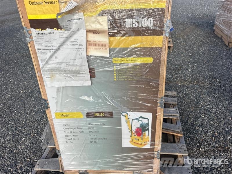 Powertek MS160 Reversible Vibratory Plate Compactor (Unused Vibratoare