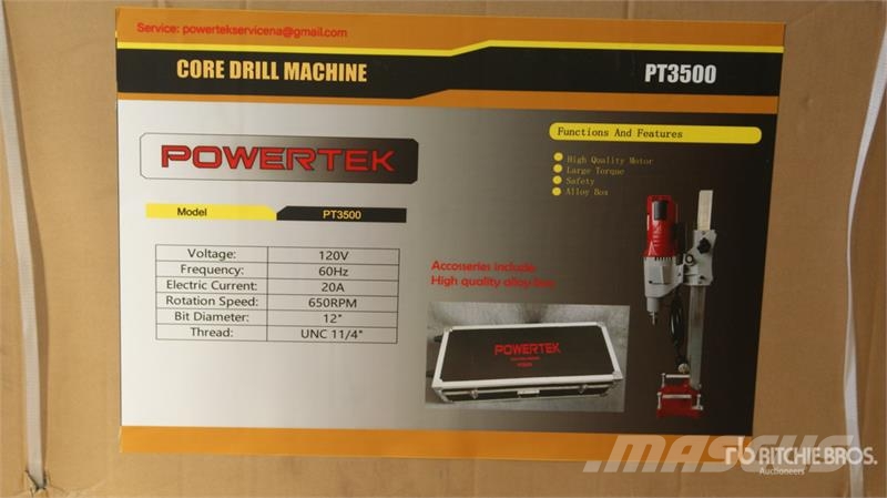 Powertek PT3500 Core Drill (Unused) Other drilling equipment