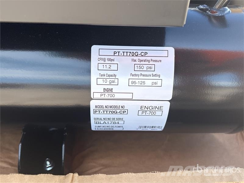PowerTrain 7 hp Twin Tank Wheelbarrow 11.2 cfm @ 9 Kompresorji