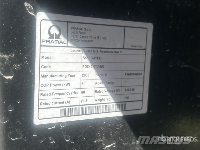 Pramac S5500YMEDI 5.5 kW Portable Generator Set مولدات أخرى