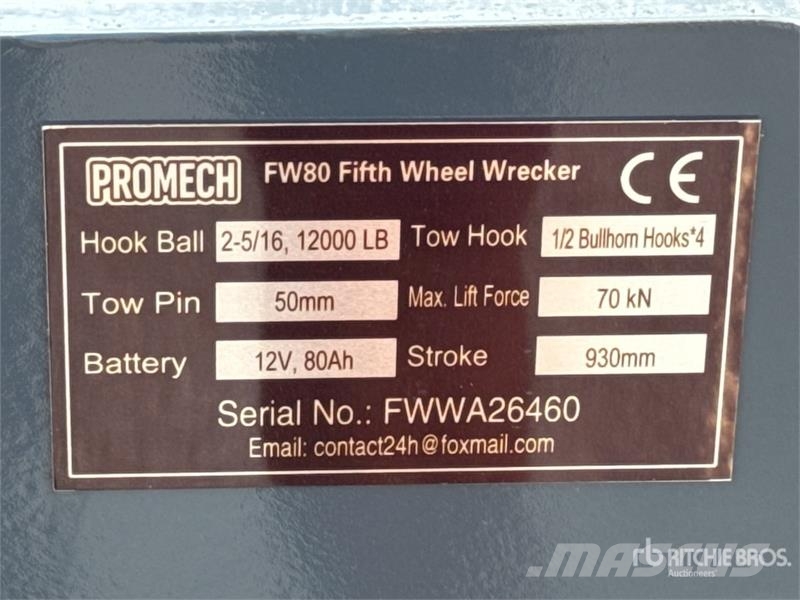 PROMECH Fifth Wheel Wrecker Attachment Transport - Inne