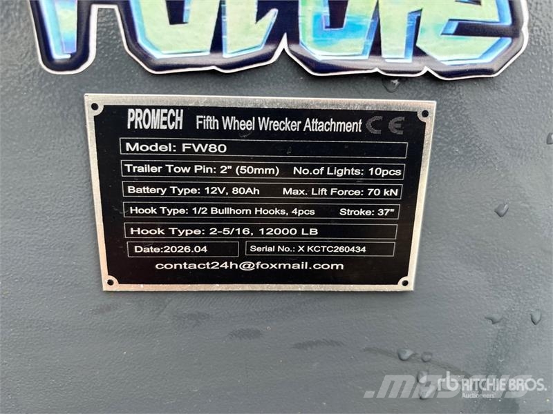 PROMECH FW80 Electric Fifth Wheel Wrecker Attachme Транспорт - Інші