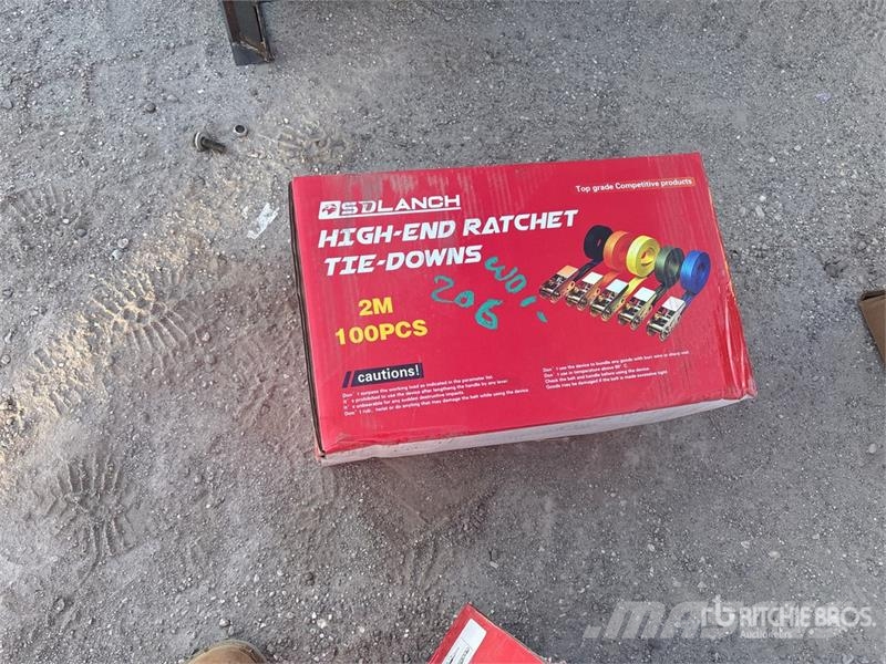  Qty of (100)2.5m Ratchet Straps (Unused) Outros componentes