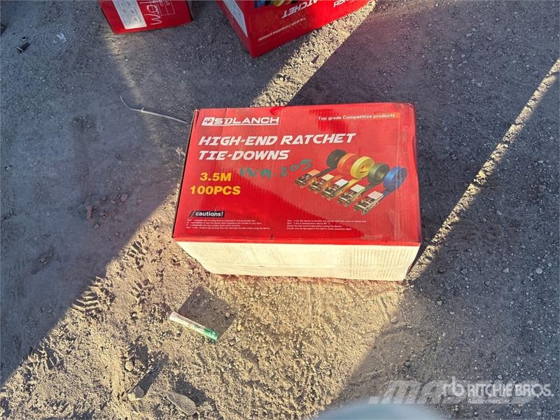  Qty of (100)3.5m Ratchet Straps (Unused) مكونات أخرى