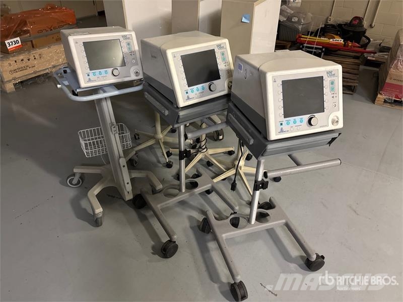 Qty of 3 Illuminate Cabinets, of 3 Bipap Ventilat Pašizgāzējs