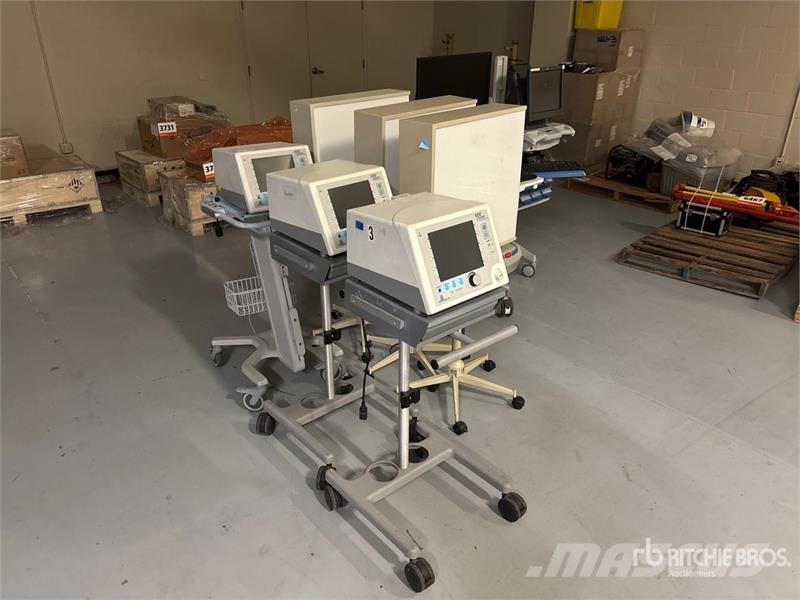 Qty of 3 Illuminate Cabinets, of 3 Bipap Ventilat Pašizgāzējs