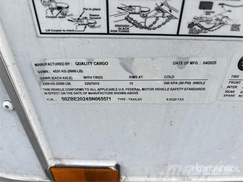 Quality Cargo 20 ft T/A Food Concession Trailer 기타 트레일러