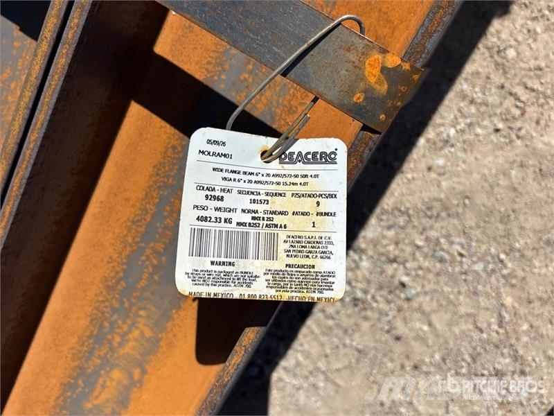Quantity of (1) Bundle of 6 in x 20 x 50 ft Beams Vintsid, telfrid ja materjaliliftid