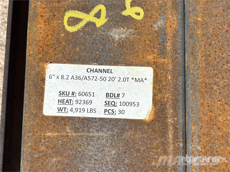 Quantity of (1) Bundle of 6 in x 8.2 x 20 ft Chann Vintsid, telfrid ja materjaliliftid
