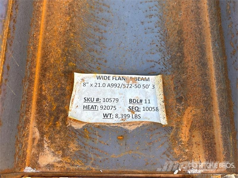 Quantity of (1) Bundle of 8 in x 21 x 50 ft Beams Vitle, dvigala in gradbeni dvižni sistemi