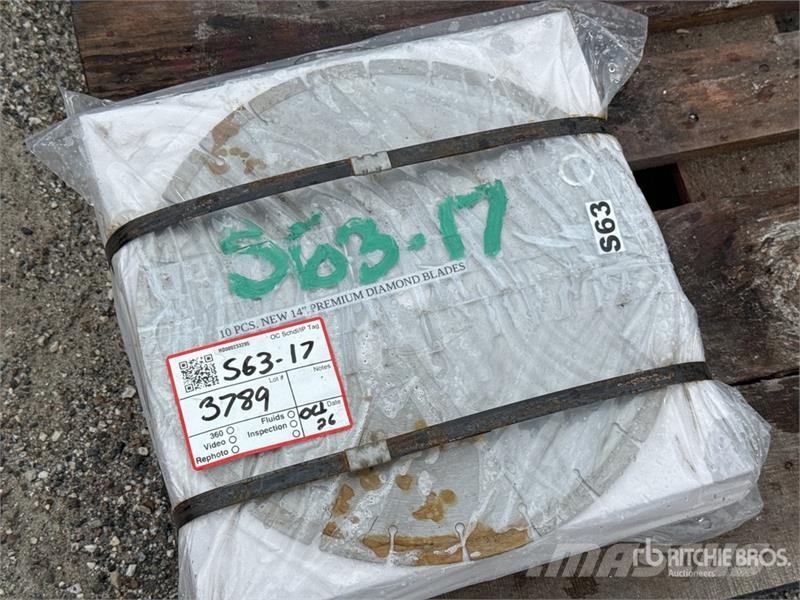 Quantity of (10) 14 in Premium Diamond Blades (Unu 其他