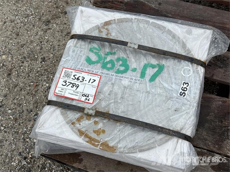Quantity of (10) 14 in Premium Diamond Blades (Unu 其他