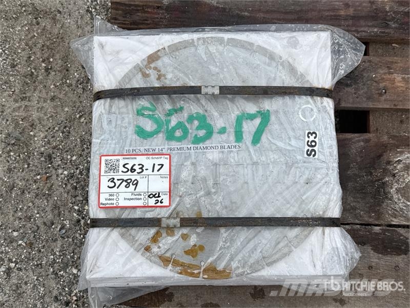 Quantity of (10) 14 in Premium Diamond Blades (Unu 其他