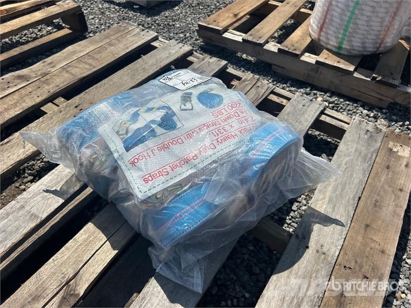 Quantity of (10) 2.4 in x 33 ft Blue Heavy Duty Ra Other components