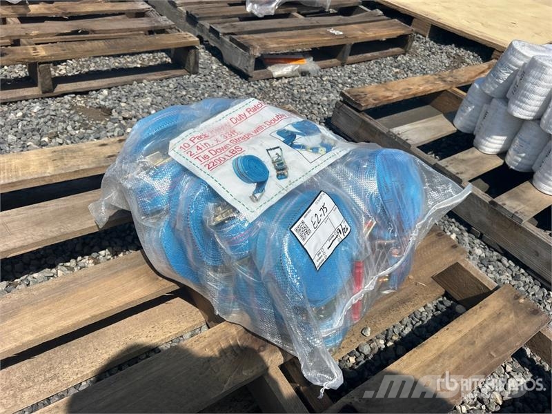 Quantity of (10) 2.4 in x 33 ft Blue Heavy Duty Ra Other components