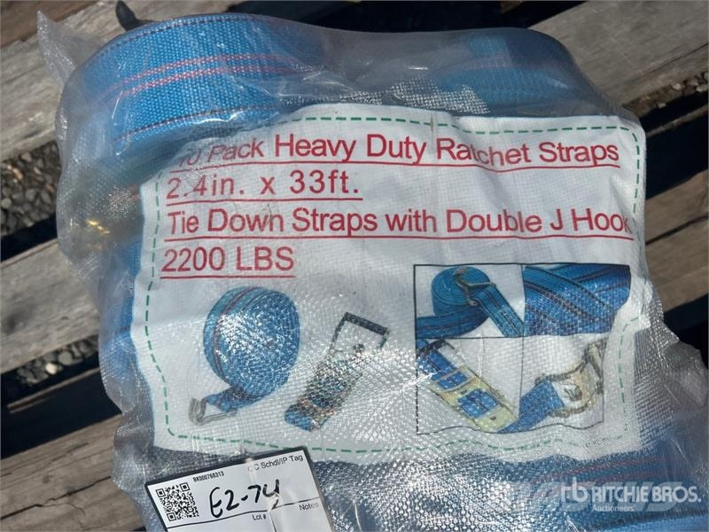 Quantity of (10) 2.4 in x 33 ft Blue Heavy Duty Ra Other components