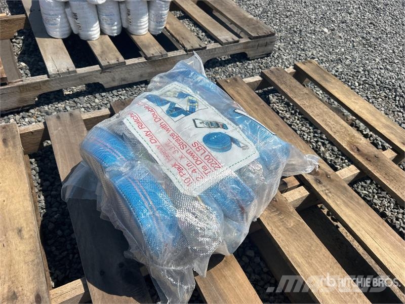 Quantity of (10) 2.4 in x 33 ft Blue Heavy Duty Ra Other components