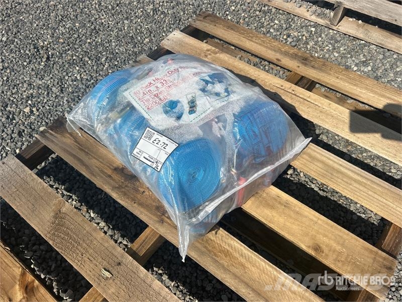 Quantity of (10) 2.4 in x 33 ft Blue Heavy Duty Ra Other components