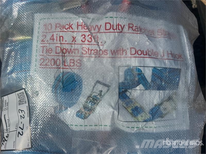 Quantity of (10) 2.4 in x 33 ft Blue Heavy Duty Ra Other components