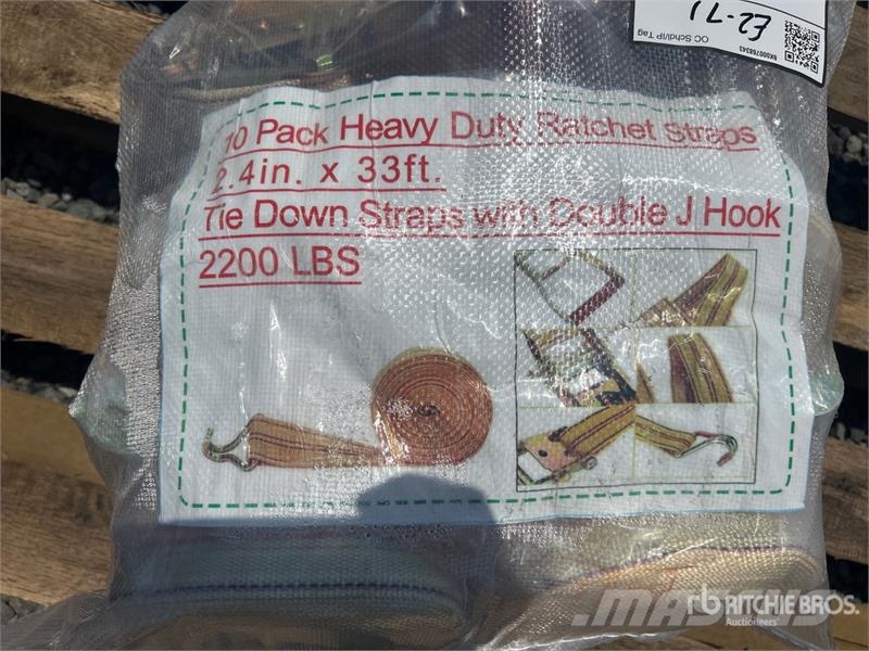 Quantity of (10) 2.4 in x 33 ft Yellow Heavy Duty Other components