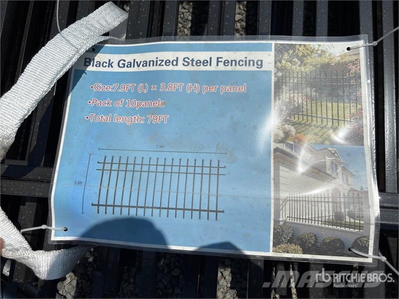  Quantity of (10) 7.9 ft x 3.8 ft Galvanized Steel  Fencing equipment
