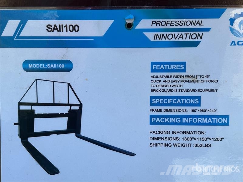  Quantity of (10)  AGT SAII100 48 in Skid Steer For Fourche