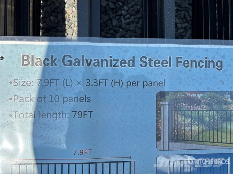 Quantity of (10) Galvanized 7.9 ft x 3.3 ft Steel Fencing equipment